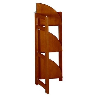 Cakewalk High Corner Folding Bookcase - Regency Cherry 4 Cakewalk High Corner Folding Bookcase - Regency Cherry - Image 3