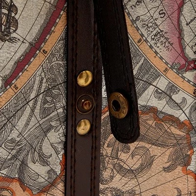 Okuna Outpost Wooden 4 Bottles Travel Wine for Storage Bar Accessory, World Map Design, 8. x 8.5 x 13.8 in. 6 Okuna Outpost Wooden 4 Bottles Travel Wine for Storage Bar Accessory, World Map Design, 8. x 8.5 x 13.8 in. - Image 4