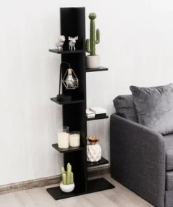 Costway 7-Tier Bookshelf Bookcase Plant Display Shelf Rack Storage Holder Wooden Black -Bookshelves Sales Shop unnamed file 560