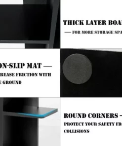 Costway 7-Tier Bookshelf Bookcase Plant Display Shelf Rack Storage Holder Wooden Black -Bookshelves Sales Shop unnamed file 563