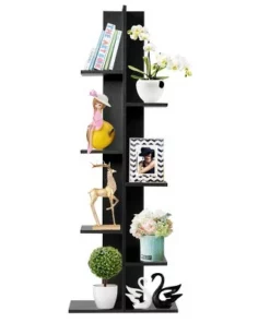 Costway 7-Tier Bookshelf Bookcase Plant Display Shelf Rack Storage Holder Wooden Black -Bookshelves Sales Shop unnamed file 564