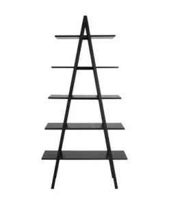 Modern Industry Metal/Wooden 5 Tier 'A' Frame Bookcase and Shelves - Glitzhome Black -Bookshelves Sales Shop unnamed file 576