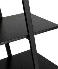 Modern Industry Metal/Wooden 5 Tier 'A' Frame Bookcase and Shelves - Glitzhome Black -Bookshelves Sales Shop unnamed file 578