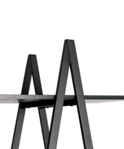 Modern Industry Metal/Wooden 5 Tier 'A' Frame Bookcase and Shelves - Glitzhome Black -Bookshelves Sales Shop unnamed file 579