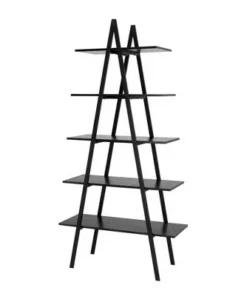 Modern Industry Metal/Wooden 5 Tier 'A' Frame Bookcase and Shelves - Glitzhome Black -Bookshelves Sales Shop unnamed file 580