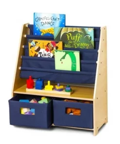 Sling Bookshelf with Storage Canvas - WildKin Natural/blue 7 Sling Bookshelf with Storage Canvas - WildKin Natural/blue -Bookshelves Sales Shop unnamed file 583