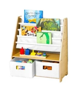 Sling Bookshelf with Storage Canvas - WildKin Natural/blue 8 Sling Bookshelf with Storage Canvas - WildKin Natural/blue -Bookshelves Sales Shop unnamed file 584