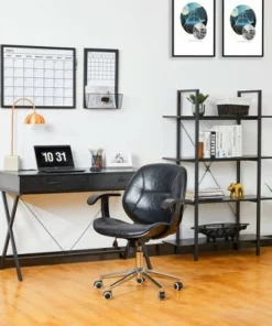 Modern Industry Metal/Wooden 4 Tier Bookcase with Shelves - Glitzhome Black 13 Modern Industry Metal/Wooden 4 Tier Bookcase with Shelves - Glitzhome Black -Bookshelves Sales Shop unnamed file 588