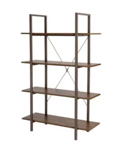 Modern Industry Metal/Wooden 4 Tier Bookcase with Shelves - Glitzhome Black 19 Modern Industry Metal/Wooden 4 Tier Bookcase with Shelves - Glitzhome Black -Bookshelves Sales Shop unnamed file 594