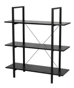 Modern Industry Metal/Wooden 3 Tier Bookcase with Shelves - Glitzhome Walnut -Bookshelves Sales Shop unnamed file 611