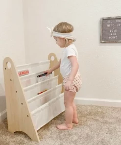 Modern Sling Bookshelf White/Pink - WildKin -Bookshelves Sales Shop unnamed file 615