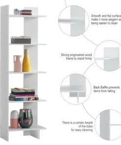 Costway 5-Tier Bookcase Storage Open Shelves Display Unit Room Divider -Bookshelves Sales Shop unnamed file 627