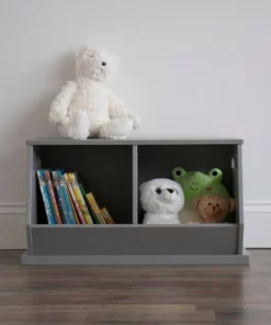 Wood Toy Storage Cubby and Kids' Bookcase Gray - Humble Crew -Bookshelves Sales Shop unnamed file 641