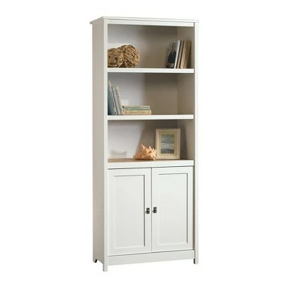 71" Cottage Road Library with Doors Soft White - Sauder 3 71" Cottage Road Library with Doors Soft White - Sauder