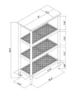Hearth & Hand W/Magnolia Furniture Wood & Cane Tall 4-Shelf Bookcase - Hearth & Hand™ with Magnolia Black -Bookshelves Sales Shop unnamed file 691