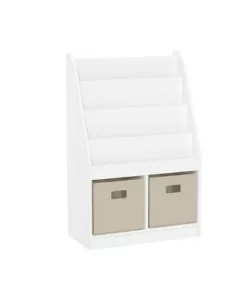 Kids' Bookrack with 2 Cubbies and 2 Bins - RiverRidge Home Pink -Bookshelves Sales Shop unnamed file 70