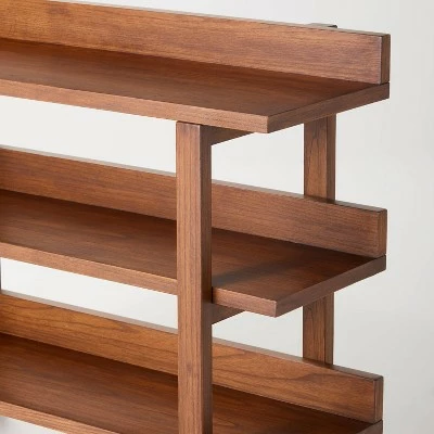 Hearth & Hand W/Magnolia Furniture Lipped 3-Shelf Wood Console Brown - Hearth & Hand™ with Magnolia 5 Hearth & Hand W/Magnolia Furniture Lipped 3-Shelf Wood Console Brown - Hearth & Hand™ with Magnolia - Image 3