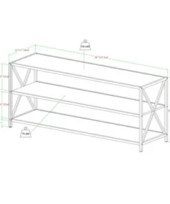 Modern Farmhouse X Frame Metal and Wood Media Bookshelf - Saracina Home Barnwood -Bookshelves Sales Shop unnamed file 735