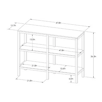 36.2" Hadley Horizontal Bookcase Shell - Threshold™ 6 36.2" Hadley Horizontal Bookcase Shell - Threshold™ - Image 4