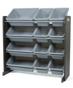 Sumatra Toy Storage Organizer with Storage Bins Espresso/Gray - Humble Crew -Bookshelves Sales Shop unnamed file 76