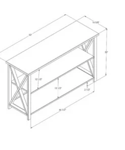 Solid Wood Farmhouse Storage Console - Saracina Home Rustic Oak/black -Bookshelves Sales Shop unnamed file 763