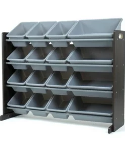 Sumatra Toy Storage Organizer with Storage Bins Espresso/Gray - Humble Crew -Bookshelves Sales Shop unnamed file 77