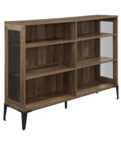 40.25" Grevaldi Urban Industrial Mesh Side Horizontal Bookshelf - Saracina Home Gray Wash -Bookshelves Sales Shop unnamed file 771