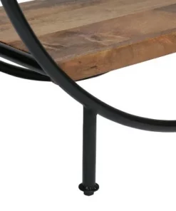 37.5" Dundas Handcrafted Industrial Circular Mango Wood Shelf Natural/Black - Christopher Knight Home -Bookshelves Sales Shop unnamed file 778