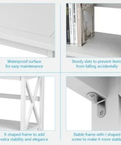 Costway 3-Tier Bookshelf Wooden Open Storage Bookcase for Home Office WhiteBlackCoffeeNatural -Bookshelves Sales Shop unnamed file 783