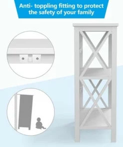 Costway 3-Tier Bookshelf Wooden Open Storage Bookcase for Home Office WhiteBlackCoffeeNatural -Bookshelves Sales Shop unnamed file 786