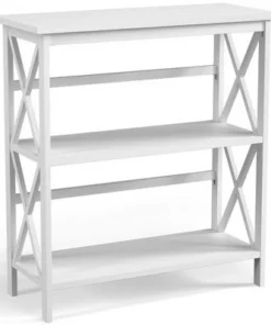 Costway 3-Tier Bookshelf Wooden Open Storage Bookcase for Home Office WhiteBlackCoffeeNatural -Bookshelves Sales Shop unnamed file 792