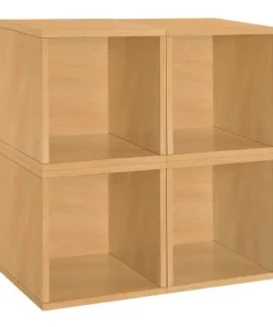 Way Basics Eco Stackable Vinyl Record Storage Cube Natural Wood Grain -Bookshelves Sales Shop unnamed file 799