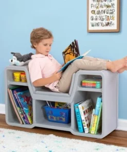 Cozy Cubby Reading Nook Bookshelf Black - Simplay3