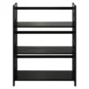 3 Shelf X Design Folding Bookcase - Flora Home Black