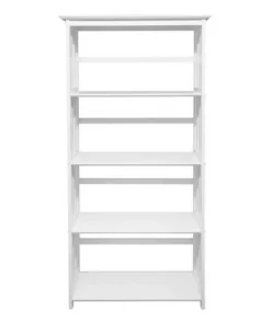 63" 5 Shelf Bookcase White - Flora Home