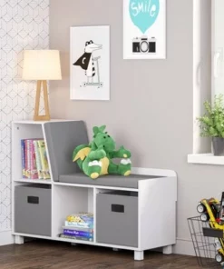 RiverRidge Home Book Nook Kids' Storage Bench with Cubbies - RiverRidge