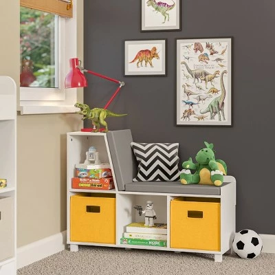 RiverRidge Home Book Nook Kids' Storage Bench with Cubbies - RiverRidge 7 RiverRidge Home Book Nook Kids' Storage Bench with Cubbies - RiverRidge - Image 5