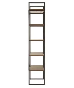 Nathyn 5 Shelf X Back Metal Post Bookshelf - Inspire Q Walnut Brown -Bookshelves Sales Shop unnamed file 845