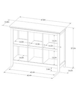 37.2" Carson 6 Bin Organizer Bookcase - Threshold White -Bookshelves Sales Shop unnamed file 861