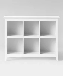 37.2" Carson 6 Bin Organizer Bookcase - Threshold White -Bookshelves Sales Shop unnamed file 863