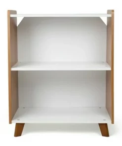 Morgan Mid-Century 2 Shelf Bookcase Wood/White - Humble Crew