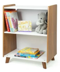 Morgan Mid-Century 2 Shelf Bookcase Wood/White - Humble Crew 10 Morgan Mid-Century 2 Shelf Bookcase Wood/White - Humble Crew -Bookshelves Sales Shop unnamed file 868