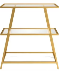 Henn& Hart 36 in. Brass Metal Bookcase - Henn&Hart -Bookshelves Sales Shop unnamed file 885