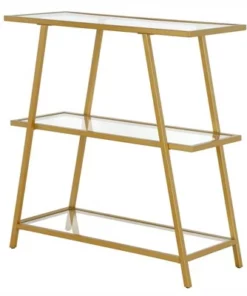 Henn& Hart 36 in. Brass Metal Bookcase - Henn&Hart -Bookshelves Sales Shop unnamed file 888