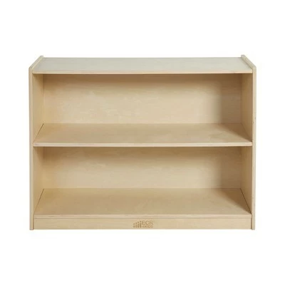 ECR4Kids Birch 2 Shelf Storage Cabinet with Back, Wood Book Shelf Organizer 4 ECR4Kids Birch 2 Shelf Storage Cabinet with Back, Wood Book Shelf Organizer - Image 2