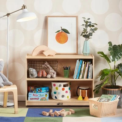 ECR4Kids Birch 2 Shelf Storage Cabinet with Back, Wood Book Shelf Organizer 8 ECR4Kids Birch 2 Shelf Storage Cabinet with Back, Wood Book Shelf Organizer - Image 6