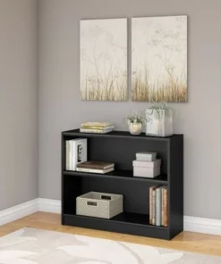 Universal 2 Shelf Bookcase - Bush Furniture Rustic Gray