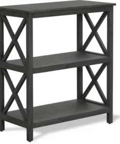 26.4" Thompson 2 Tier Shelf Dark Gray - ClickDecor