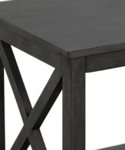 26.4" Thompson 2 Tier Shelf Dark Gray - ClickDecor -Bookshelves Sales Shop unnamed file 924