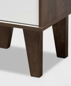 31.22" Senja Two-Tone Finished Wood 2 Drawer Bookcase White/Walnut - Baxton Studio 11 31.22" Senja Two-Tone Finished Wood 2 Drawer Bookcase White/Walnut - Baxton Studio -Bookshelves Sales Shop unnamed file 933